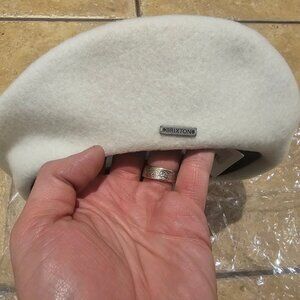 Brixton White Wool Beret Hat